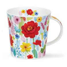 Dunoon Floral Burst Red Mug